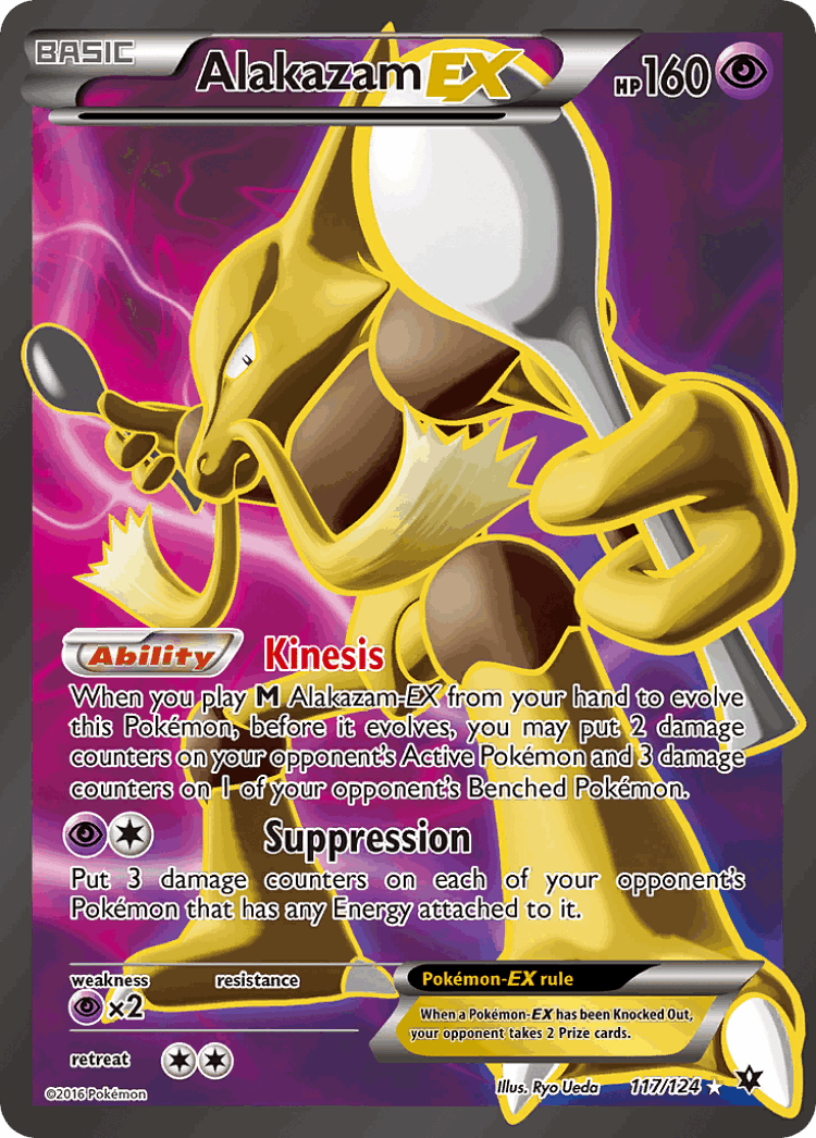 Alakazam-EX #117 from Fates Collide - Rare Ultra - Illustrated by Ryo Ueda