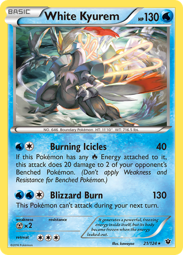 White Kyurem Pokémon TCG card art