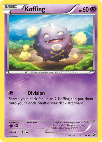 Koffing #27 from Fates Collide - Common - Illustrated by sui