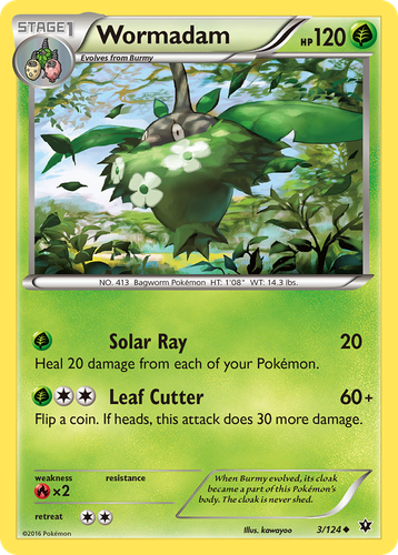 Wormadam Pokémon TCG card art