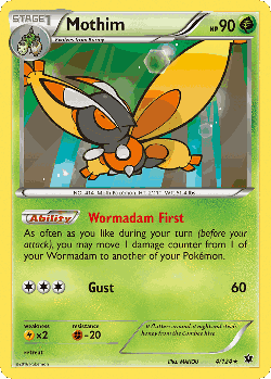 Mothim Pokémon TCG card art