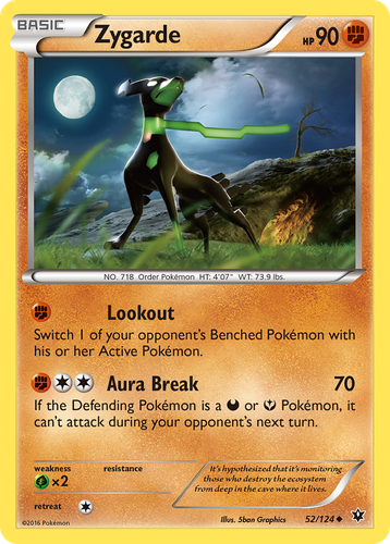 Zygarde #52 from Fates Collide - Uncommon - Illustrated by 5ban Graphics