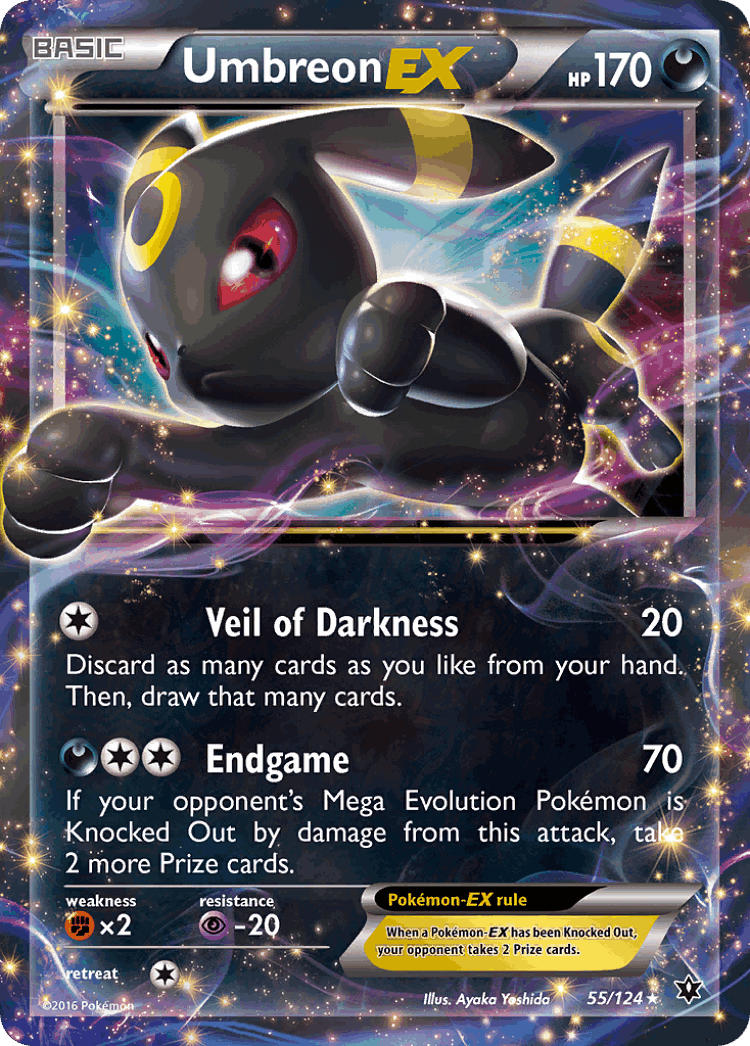 Umbreon-EX #55 from Fates Collide - Rare Holo EX - Illustrated by Ayaka Yoshida