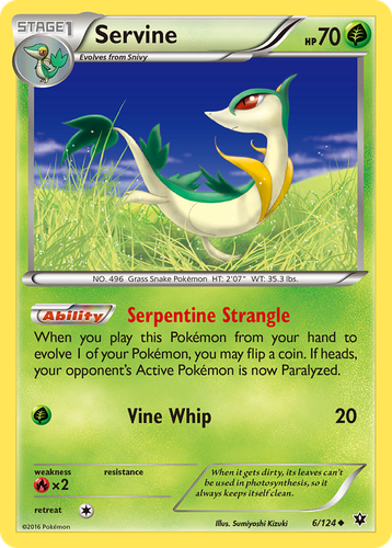 Servine Pokémon TCG card art