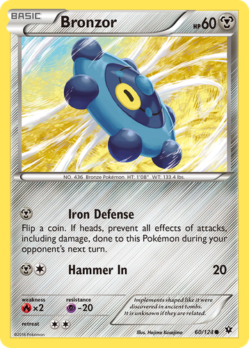 Bronzor #60 from Fates Collide - Common - Illustrated by Hajime Kusajima
