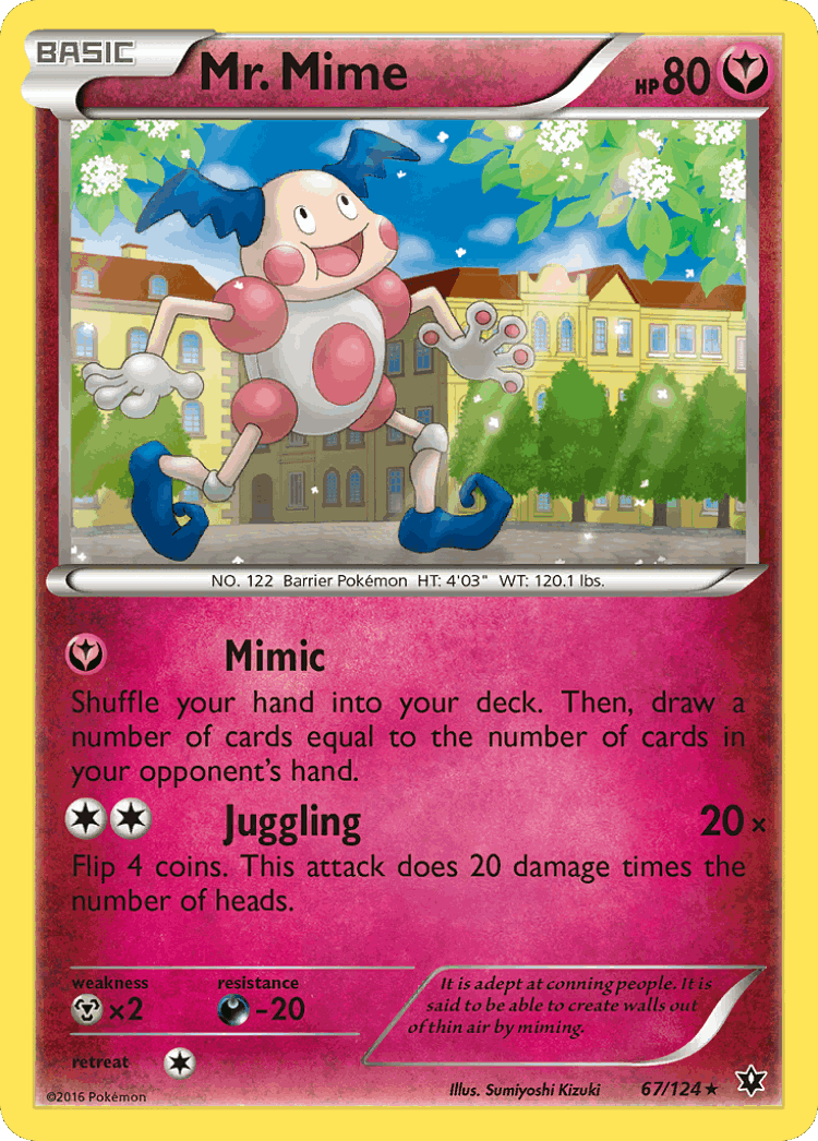 Mr. Mime #67 from Fates Collide - Rare - Illustrated by Sumiyoshi Kizuki