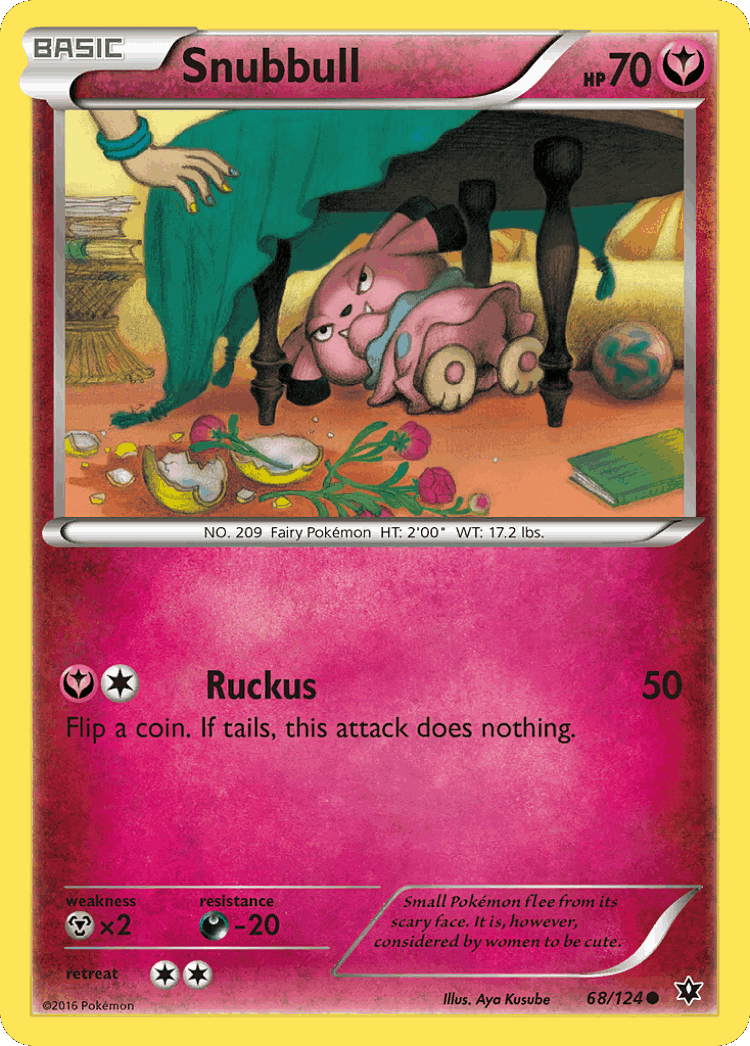 Snubbull #68 from Fates Collide - Common - Illustrated by Aya Kusube