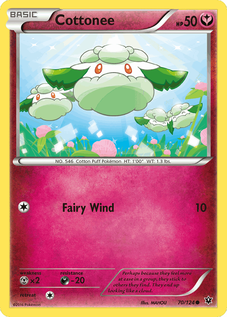 Cottonee #70 from Fates Collide - Common - Illustrated by MAHOU
