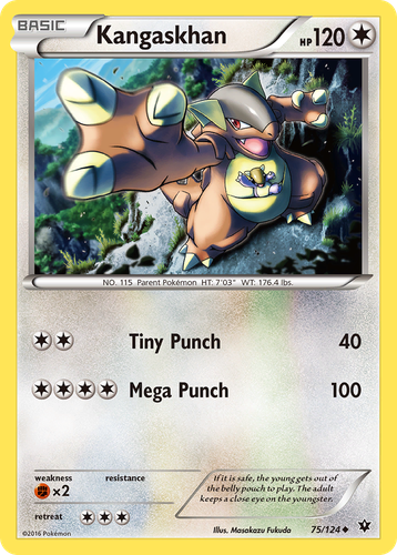 Kangaskhan #75 from Fates Collide - Uncommon - Illustrated by Masakazu Fukuda