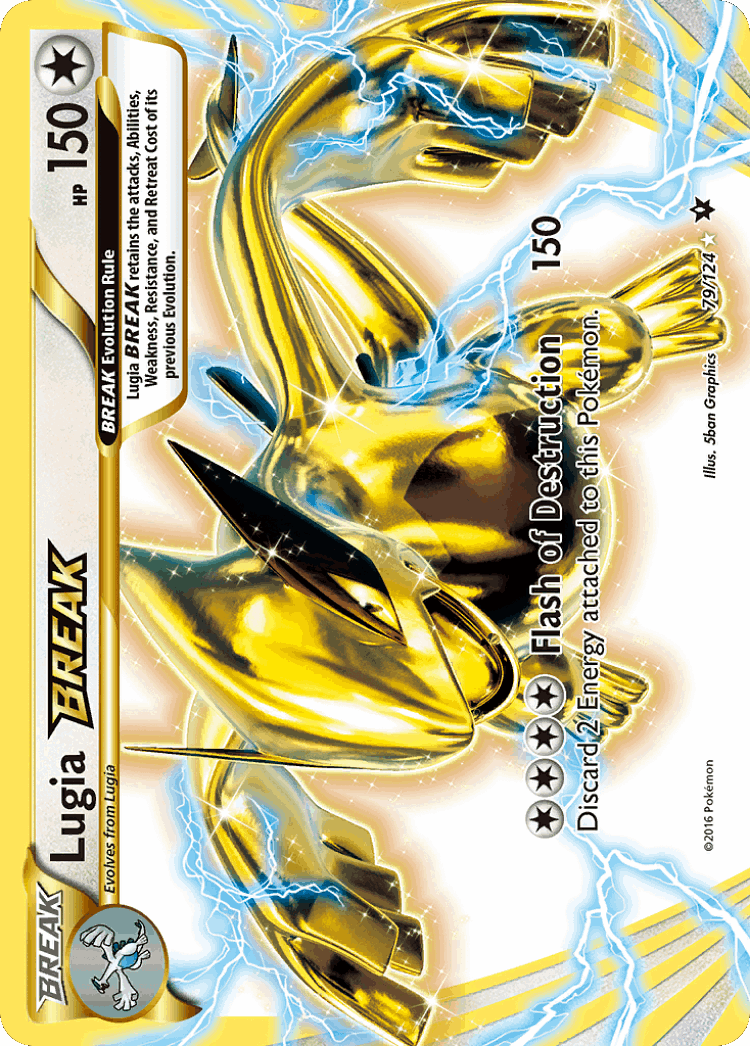 Lugia BREAK #79 from Fates Collide - Rare BREAK - Illustrated by 5ban Graphics