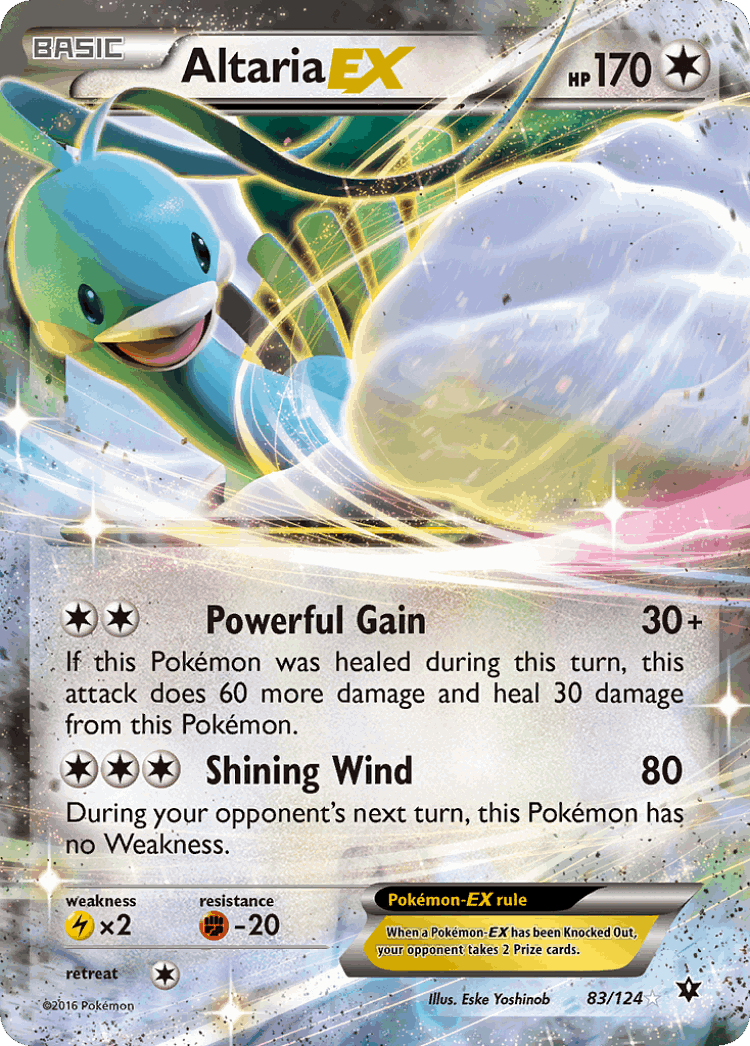 Altaria-EX #83 from Fates Collide - Rare Holo EX - Illustrated by Eske Yoshinob