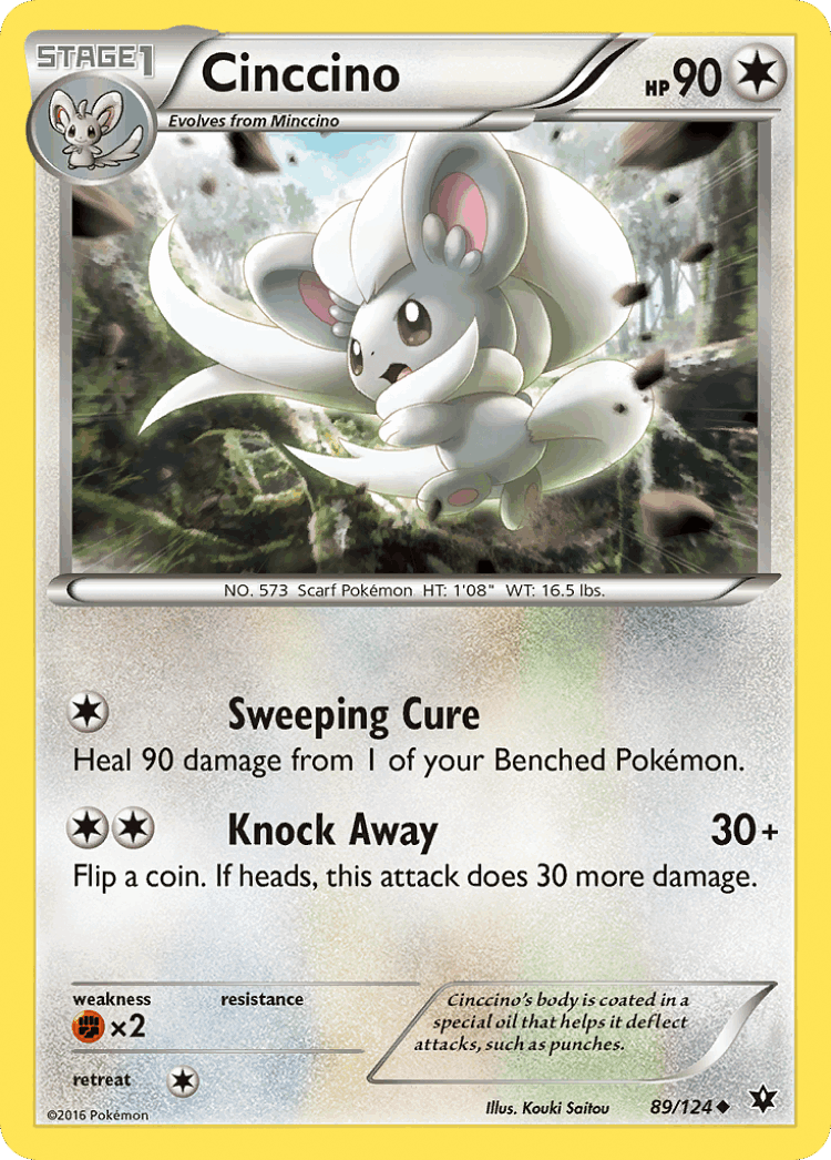 Cinccino #89 from Fates Collide - Uncommon - Illustrated by Kouki Saitou