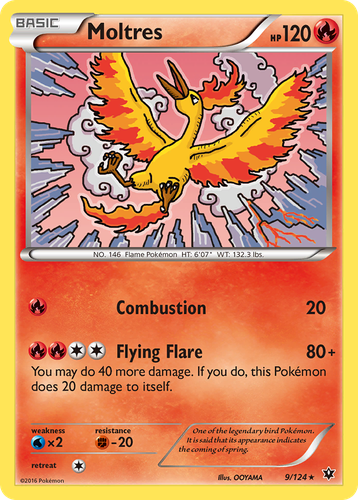 Moltres Pokémon TCG card art