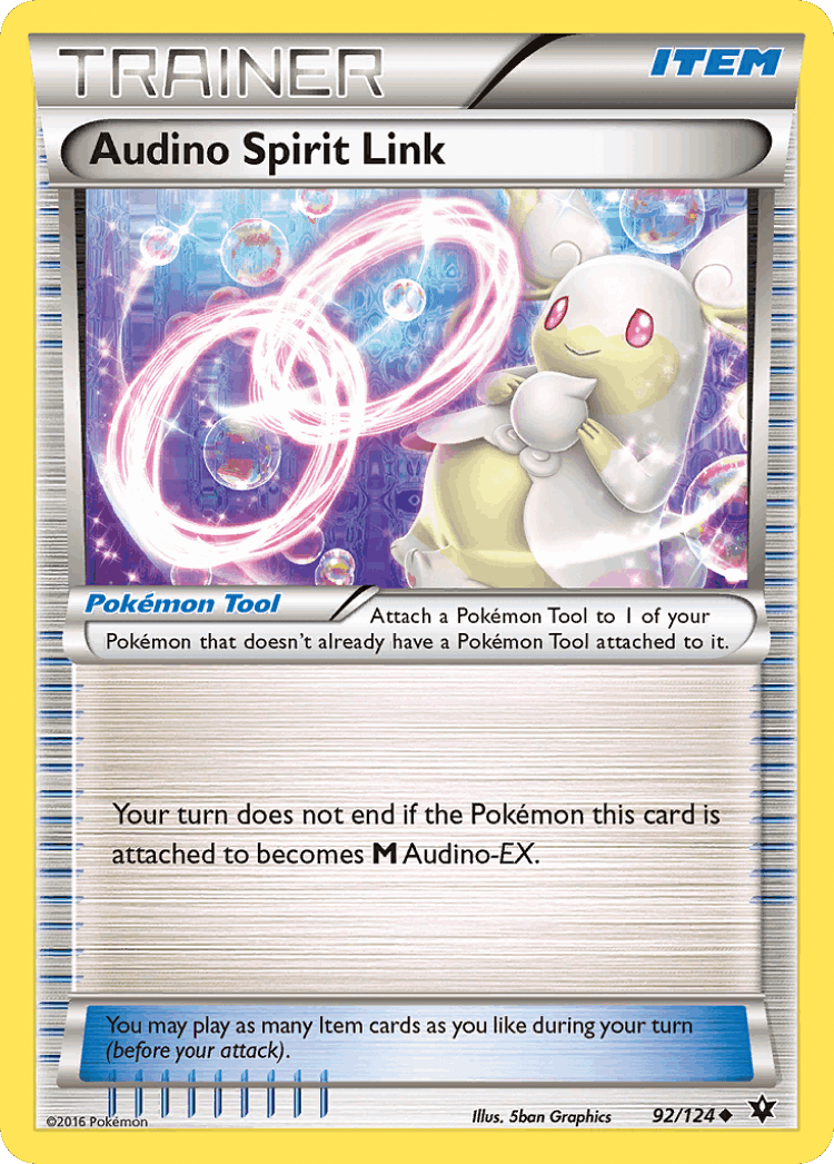 Audino Spirit Link #92 from Fates Collide - Uncommon - Illustrated by 5ban Graphics