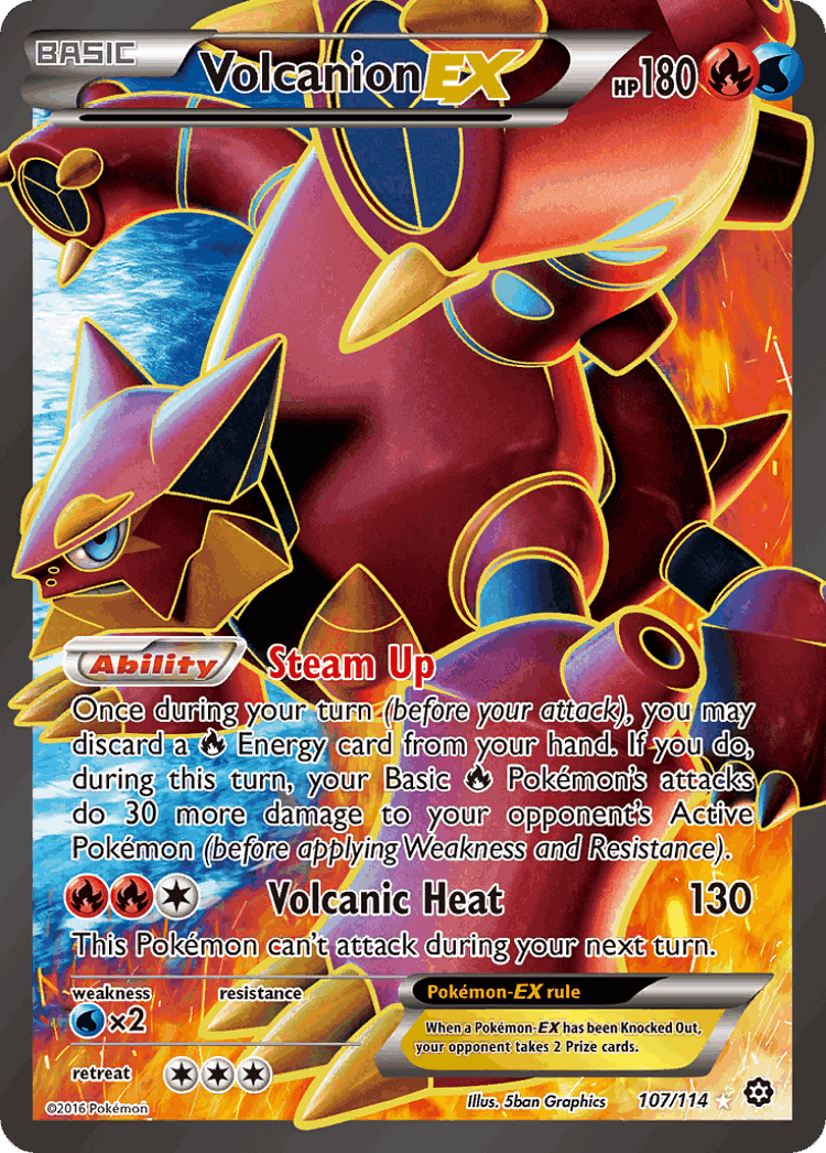 Volcanion-EX cover card
