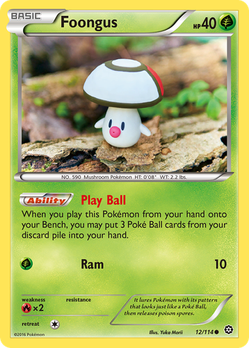Foongus Pokémon TCG card art