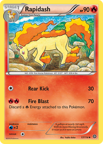 Rapidash Pokémon TCG card art