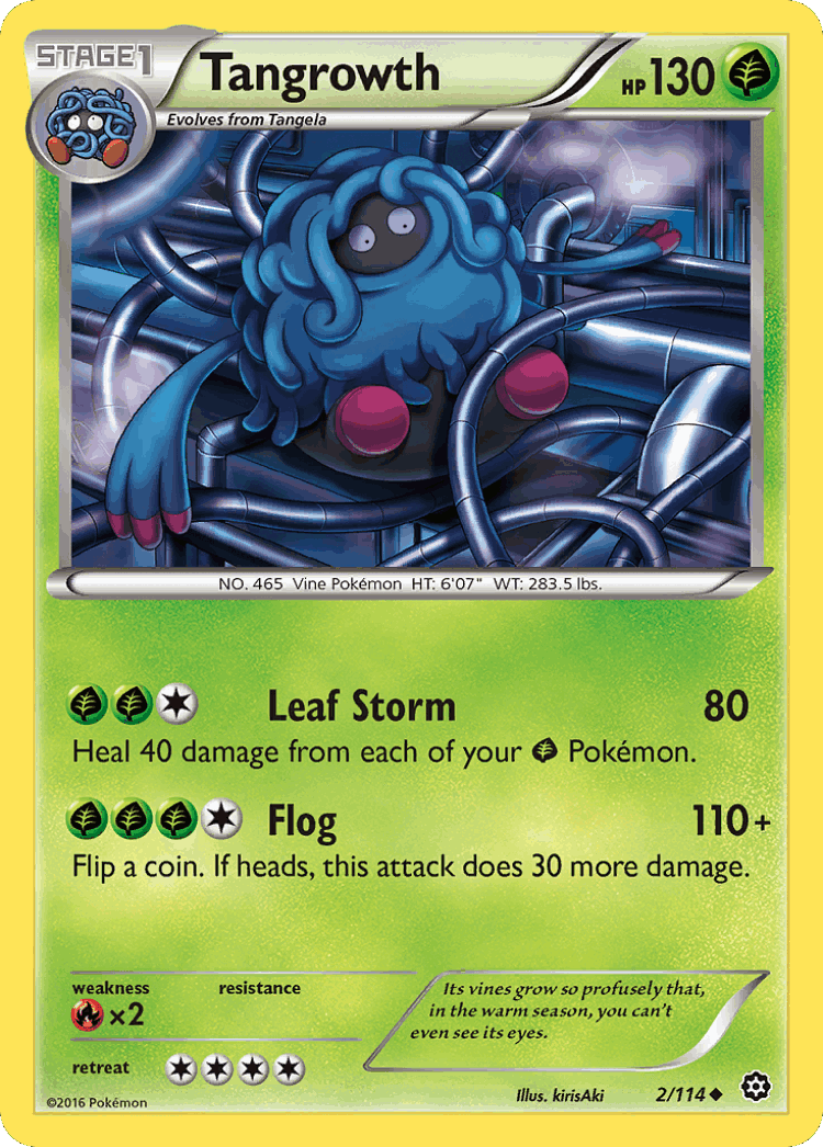 Tangrowth #2 from Steam Siege - Uncommon - Illustrated by kirisAki
