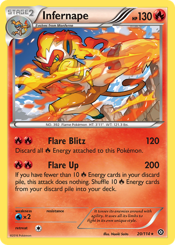 Infernape Pokémon TCG card art