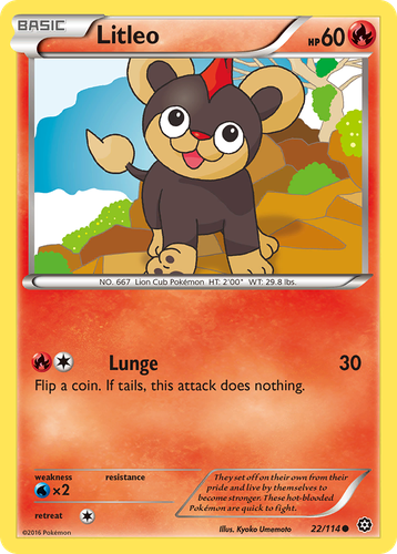 Litleo Pokémon TCG card art