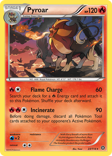 Pyroar Pokémon TCG card art