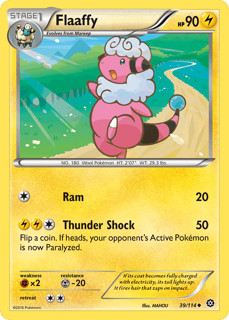 Flaaffy #39 from Steam Siege - Uncommon - Illustrated by MAHOU