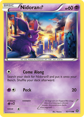 Nidoran ♂ #43 from Steam Siege - Common - Illustrated by Hasuno