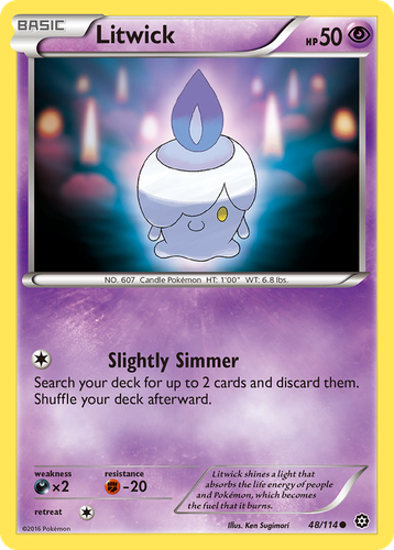 Litwick #48 from Steam Siege - Common - Illustrated by Ken Sugimori