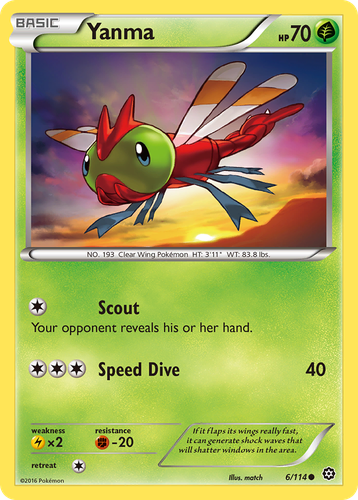 Yanma Pokémon TCG card art