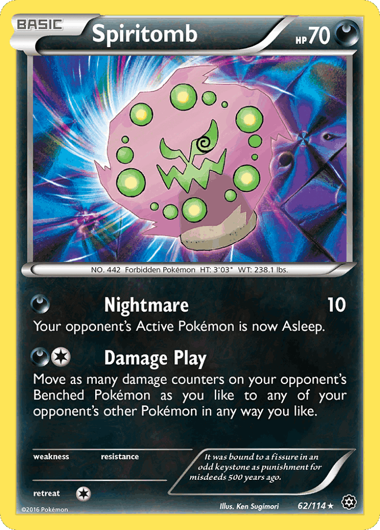 Spiritomb #62 from Steam Siege - Rare - Illustrated by Ken Sugimori