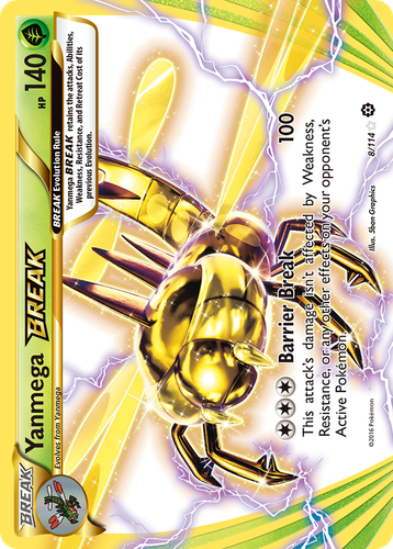 Yanmega BREAK #8 from Steam Siege - Rare BREAK - Illustrated by 5ban Graphics