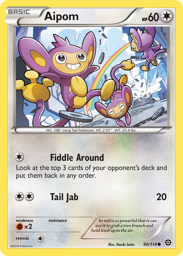 Aipom #90 from Steam Siege - Common - Illustrated by Naoki Saito