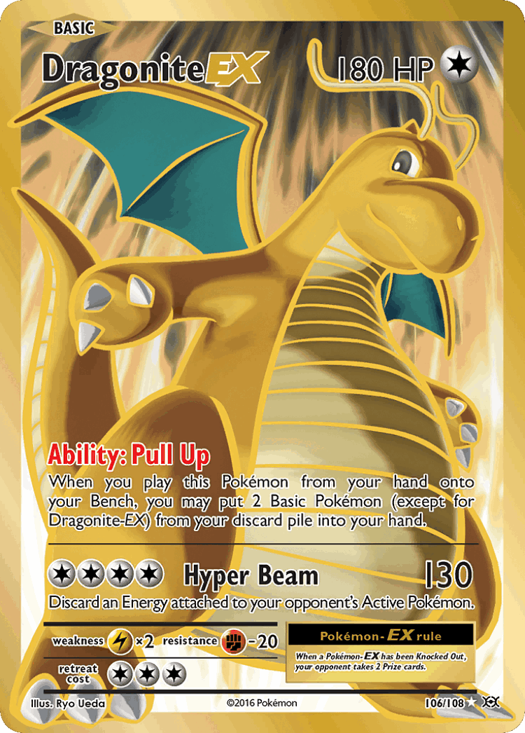Dragonite-EX #106 from Evolutions - Rare Ultra - Illustrated by Ryo Ueda