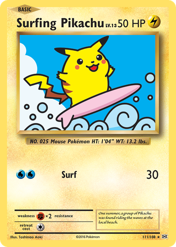 Surfing Pikachu 111, Evolutions