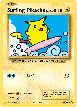 Surfing Pikachu 111, Evolutions