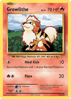 Growlithe Pokémon TCG card art