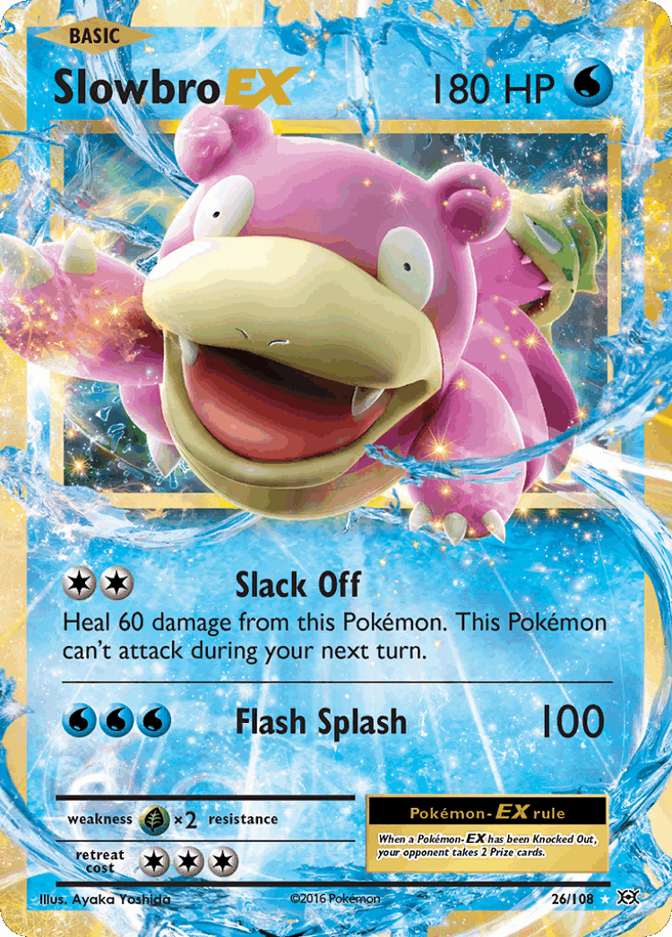 Slowbro-EX #26 from Evolutions - Rare Holo EX - Illustrated by Ayaka Yoshida