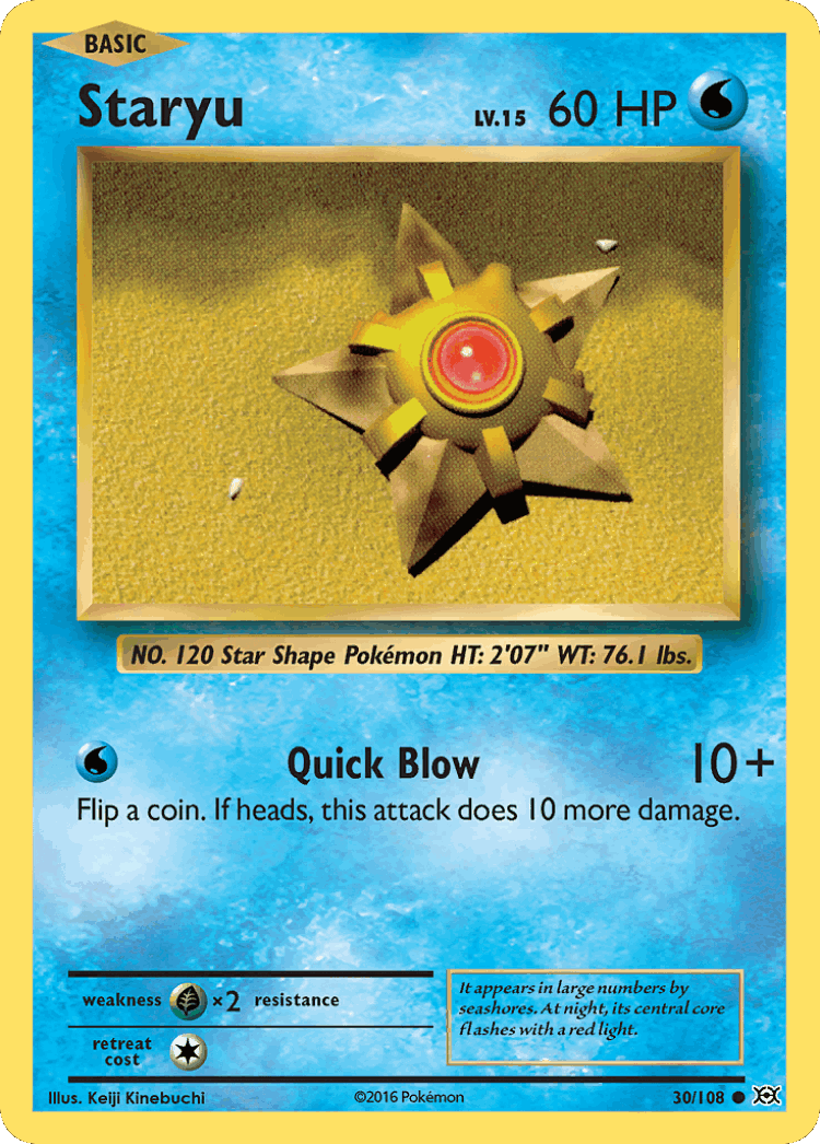 Staryu #30 from Evolutions - Common - Illustrated by Keiji Kinebuchi