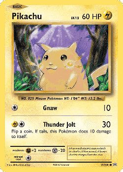 Pikachu card art