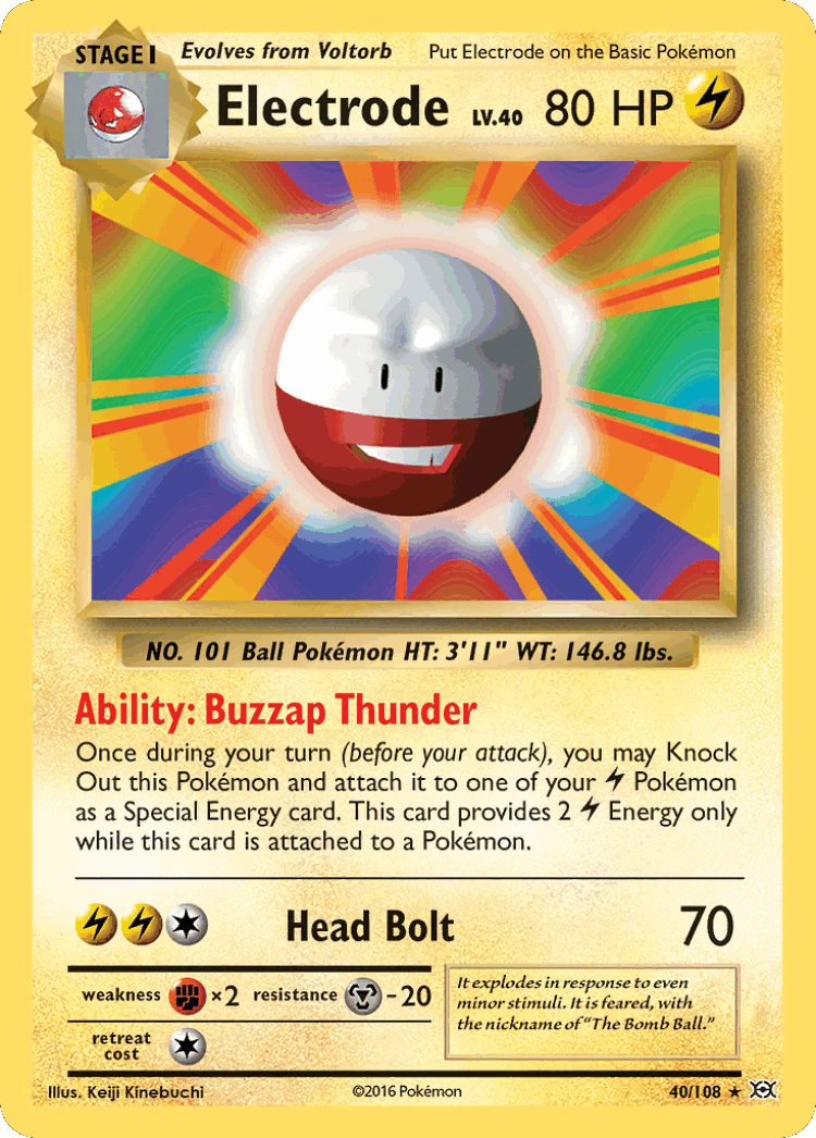 Electrode #40 from Evolutions - Rare - Illustrated by Keiji Kinebuchi