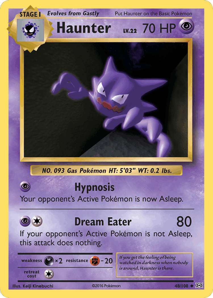 Haunter #48 from Evolutions - Uncommon - Illustrated by Keiji Kinebuchi