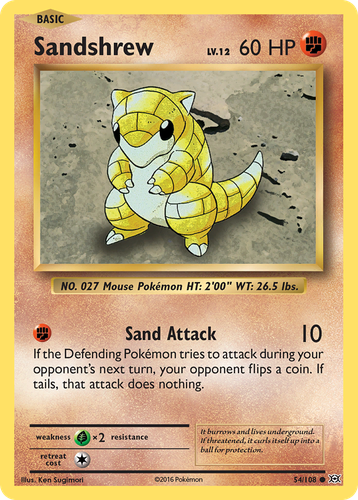 Sandshrew 54, Evolutions