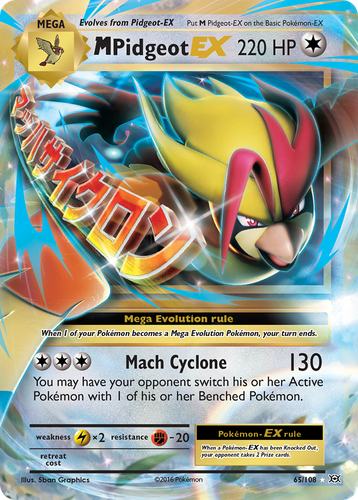 M Pidgeot-EX 65, Evolutions