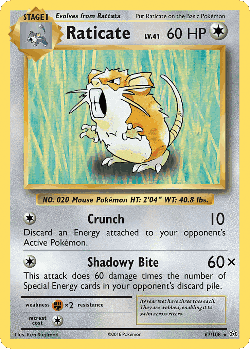 Raticate 67, Evolutions