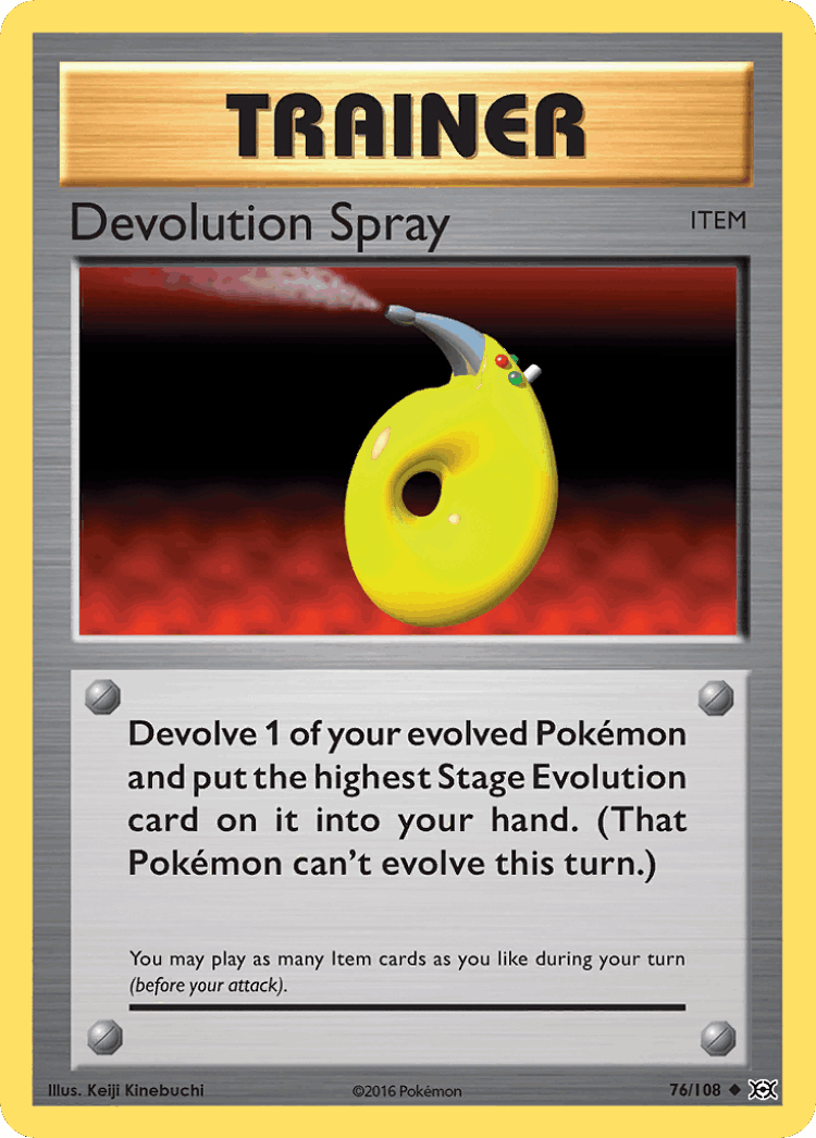 Devolution Spray #76 from Evolutions - Uncommon - Illustrated by Keiji Kinebuchi