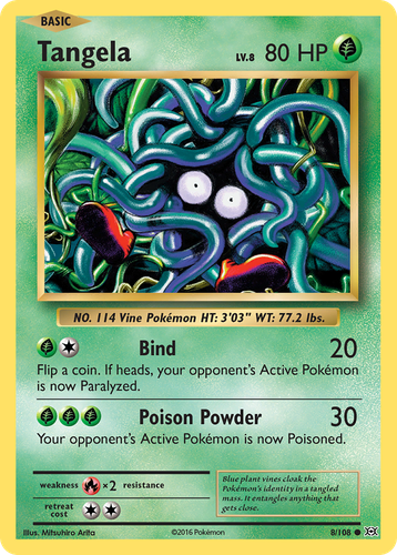 Tangela Pokémon TCG card art