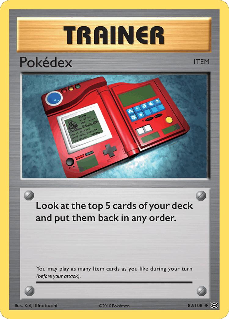 Pokédex #82 from Evolutions - Uncommon - Illustrated by Keiji Kinebuchi