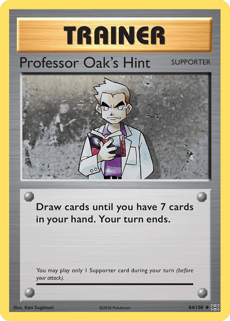 Professor Oak's Hint #84 from Evolutions - Uncommon - Illustrated by Ken Sugimori