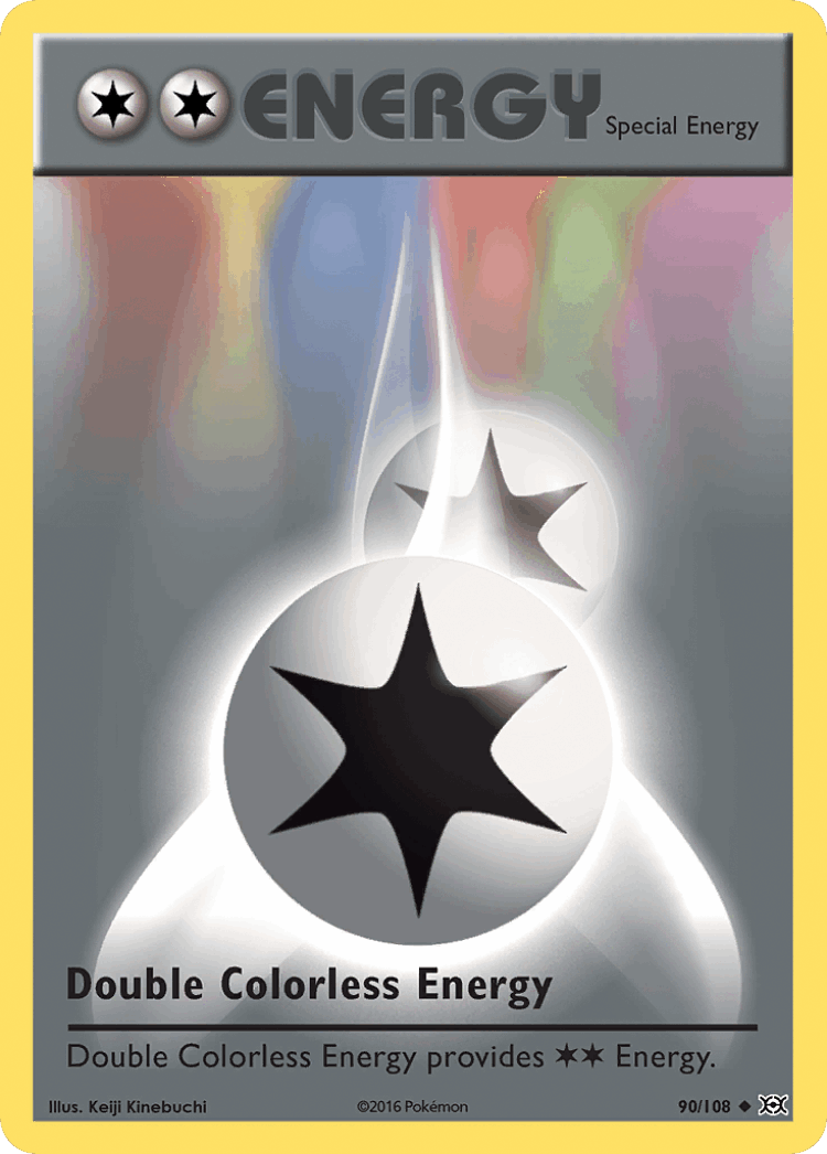 Double Colorless Energy #90 from Evolutions - Uncommon - Illustrated by Keiji Kinebuchi