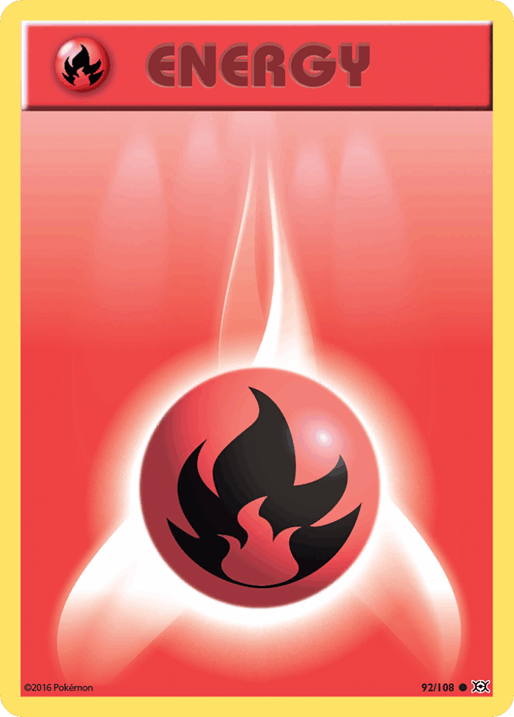 Fire Energy #92 from Evolutions - Common